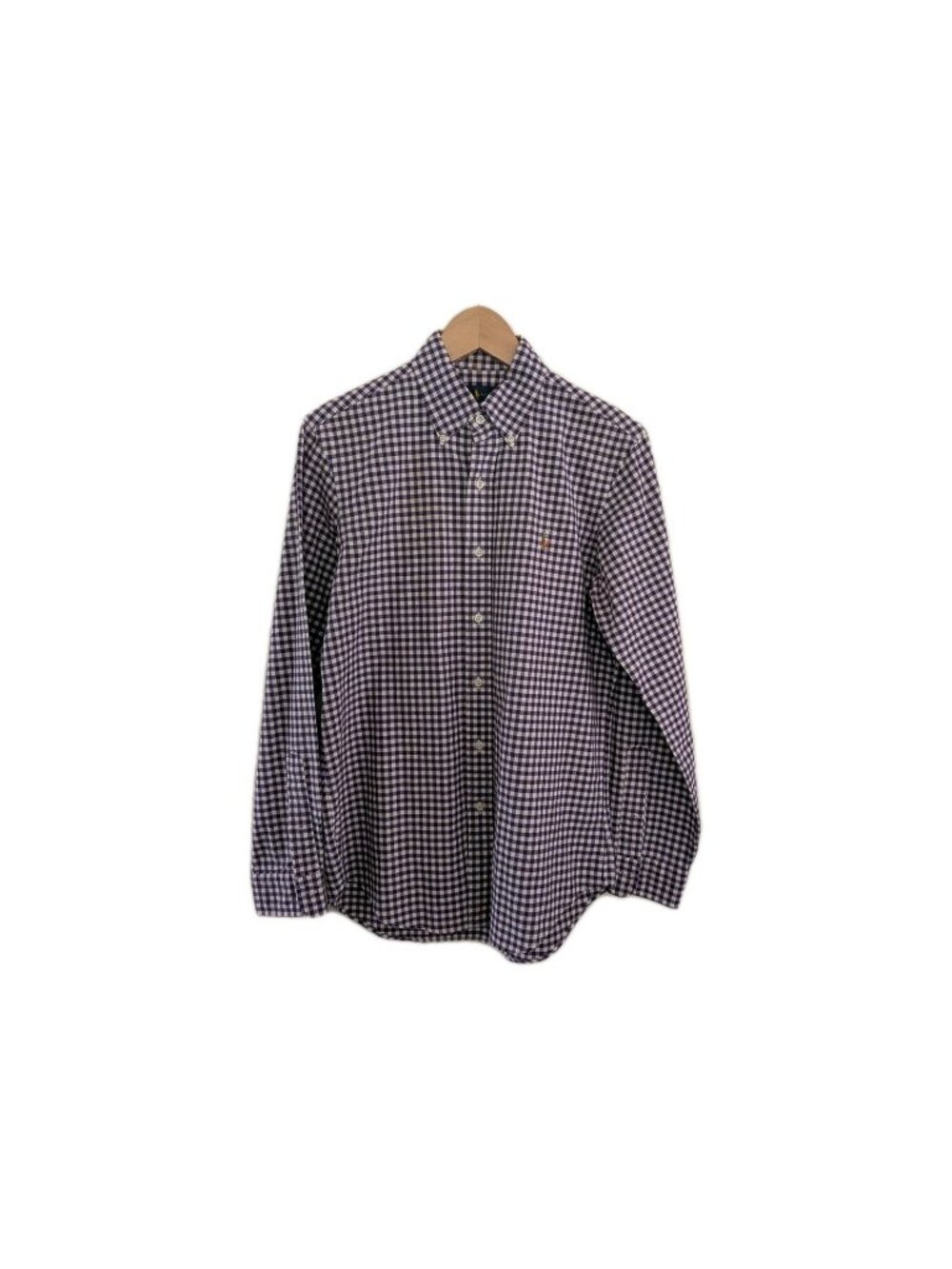 Ralph Lauren Gingham Button Down Top Men's Small Check Ivy Quiet Luxury Preppy